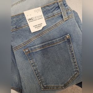 I.N.C. DENIM International Concepts Core Denim Straight High Rise NWT Size 10/30